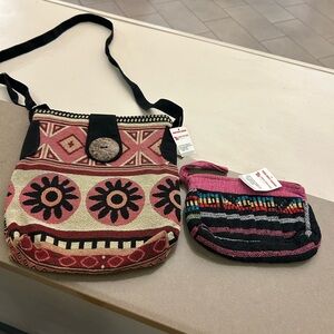 Bags Artisan Pink and Black Crossbody Bag Set Thuan Phuoc
2 bags excellent shape